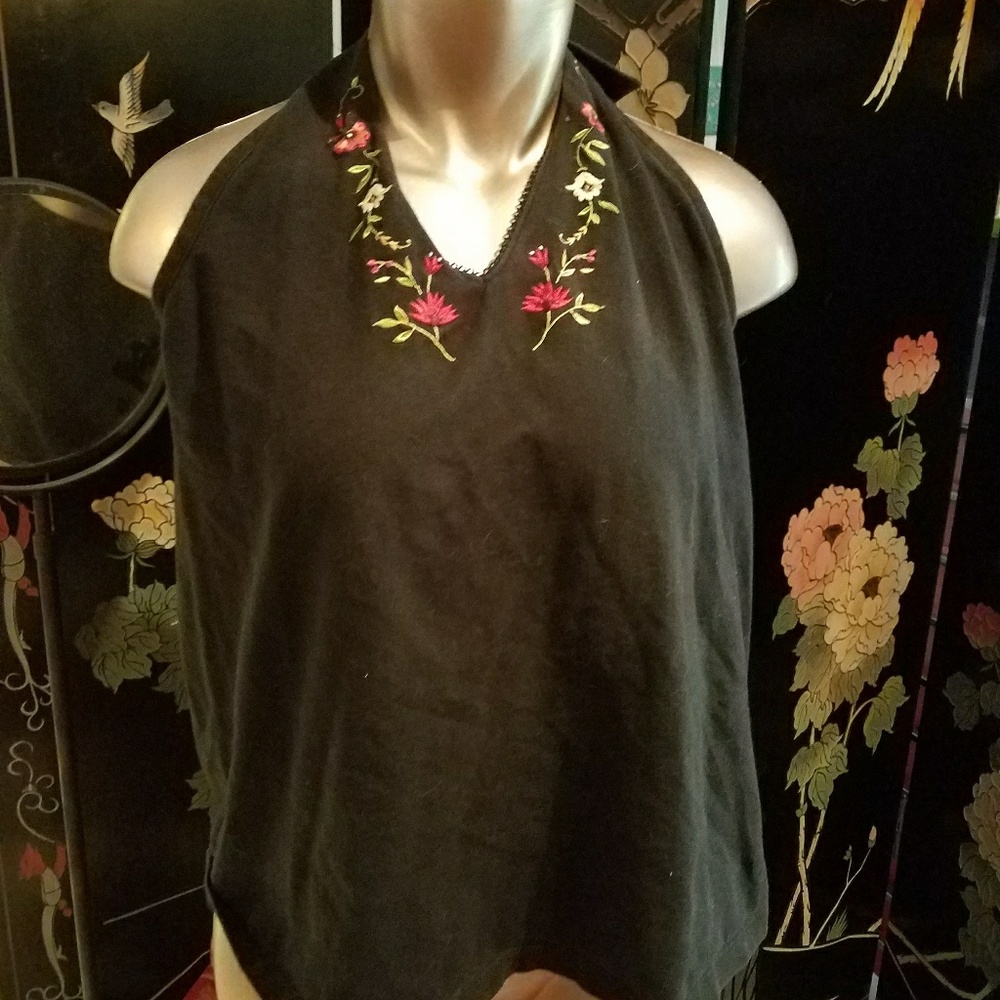 Black Halter Top